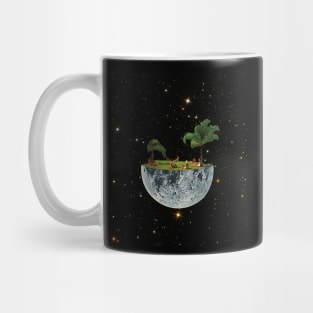 Floating Moon collage art Mug